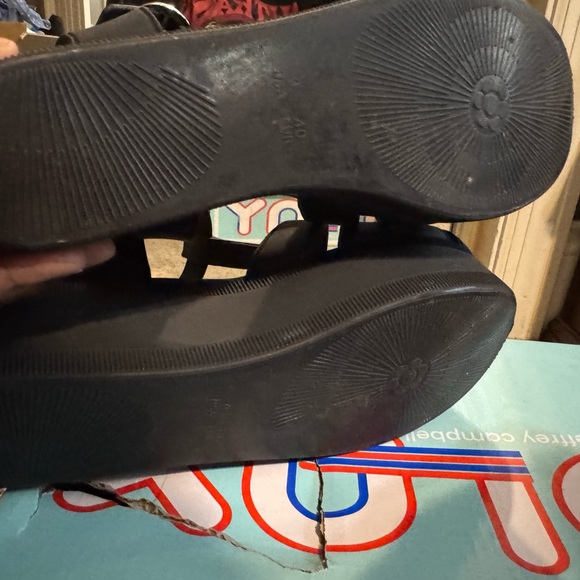 Jeffrey Campbell Platform fisherman jelly sandal. Women's Size 9 matte black - Picture 7 of 7